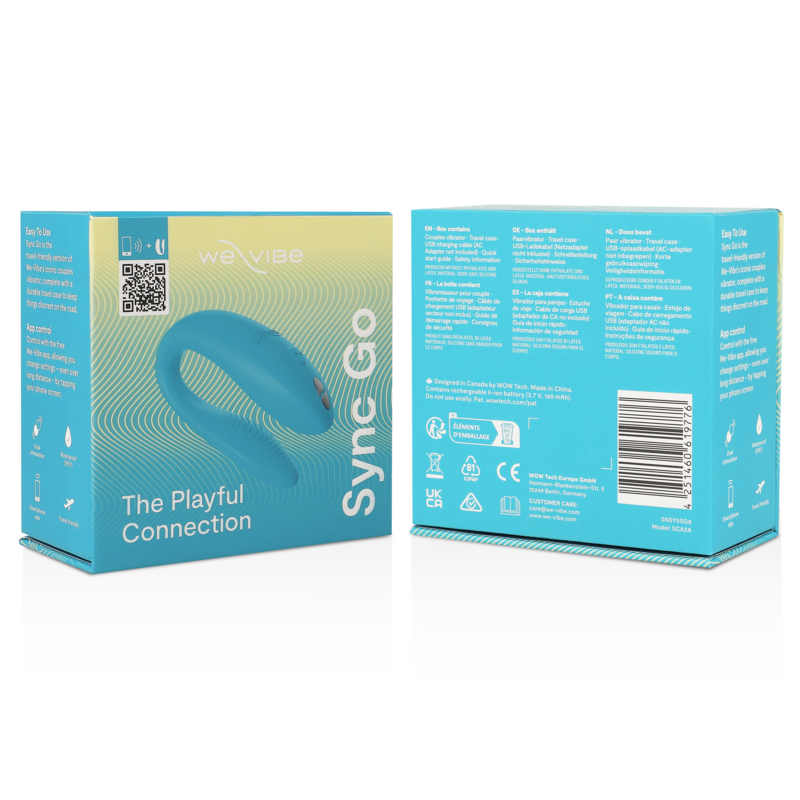 Vibratore Coppia We-Vibe Sync Go — Doppia Stimolazione, IPX7