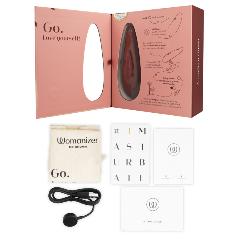 Succhia Clitoride Womanizer Classic 2 — Pleasure Air, Bordeaux
