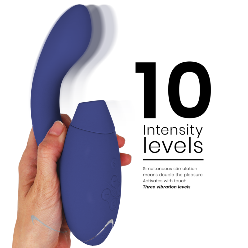 Vibratore Rabbit Womanizer Duo 2 — Punto G e Clitoride, Blu