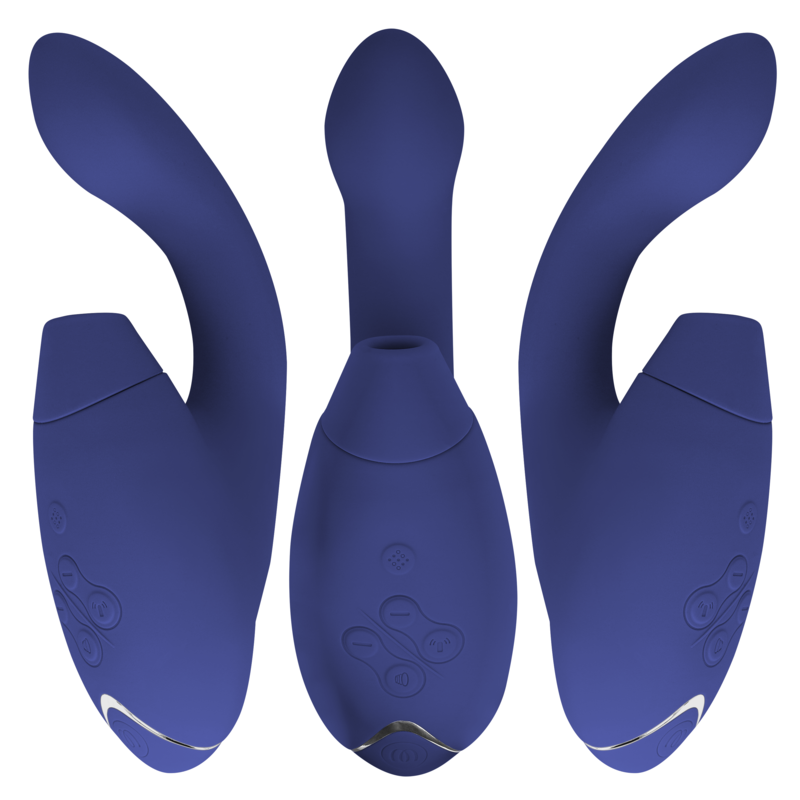 Vibratore Rabbit Womanizer Duo 2 — Punto G e Clitoride, Blu