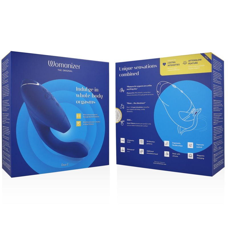 Vibratore Rabbit Womanizer Duo 2 — Punto G e Clitoride, Blu