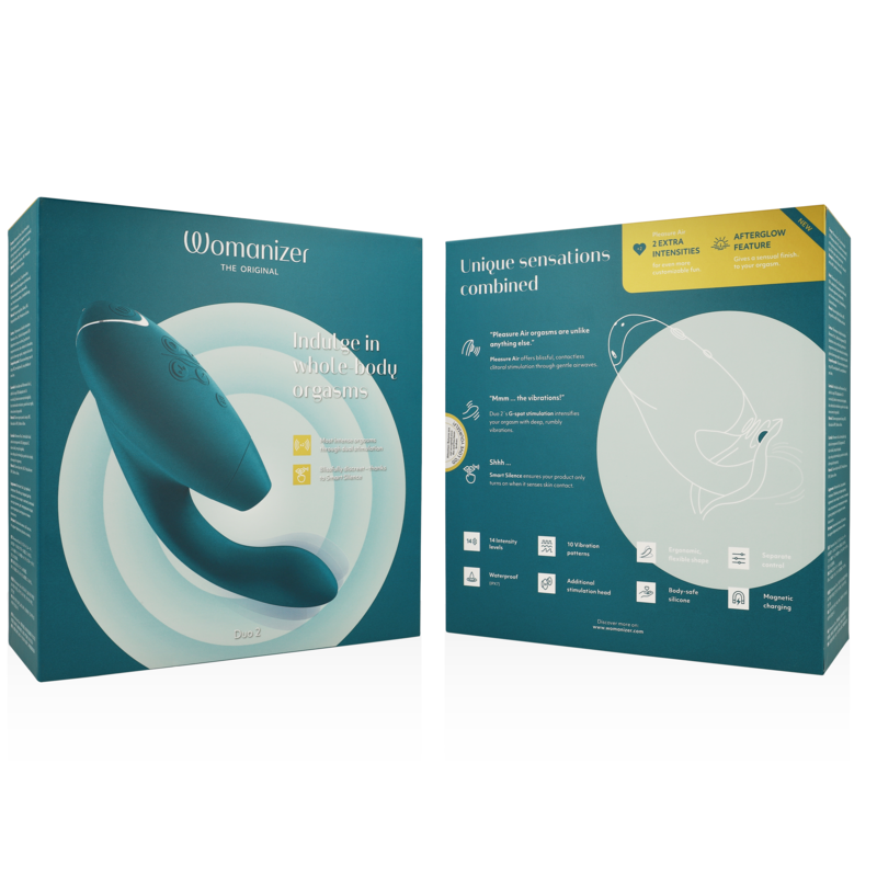 Vibratore Rabbit Womanizer Duo 2 — Clitoride e Punto G, Blu