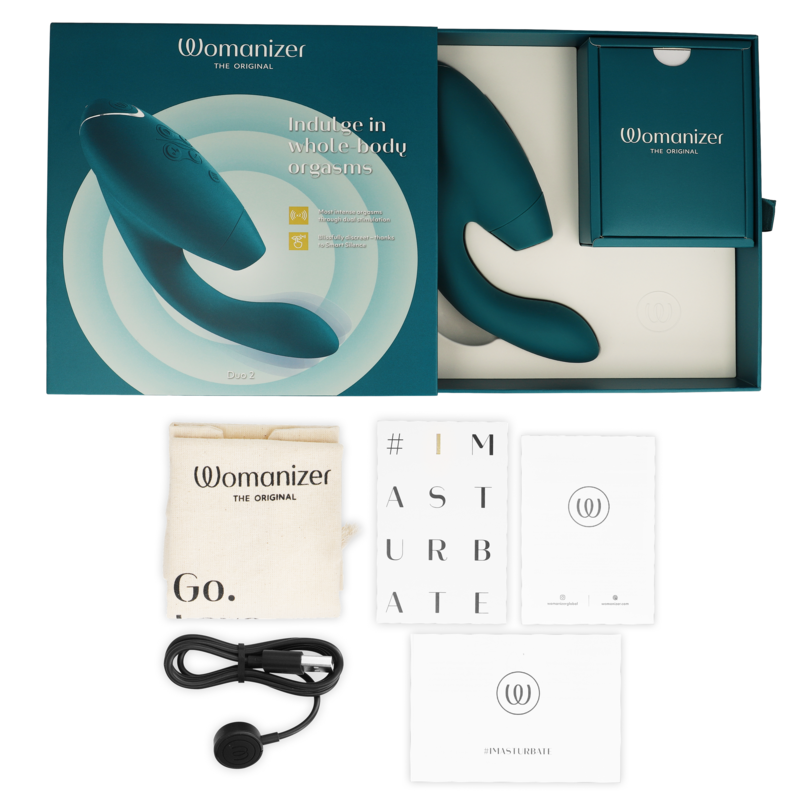 Vibratore Rabbit Womanizer Duo 2 — Clitoride e Punto G, Blu