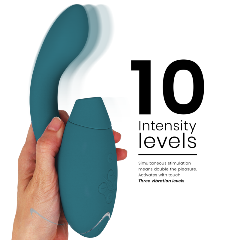 Vibratore Rabbit Womanizer Duo 2 — Clitoride e Punto G, Blu