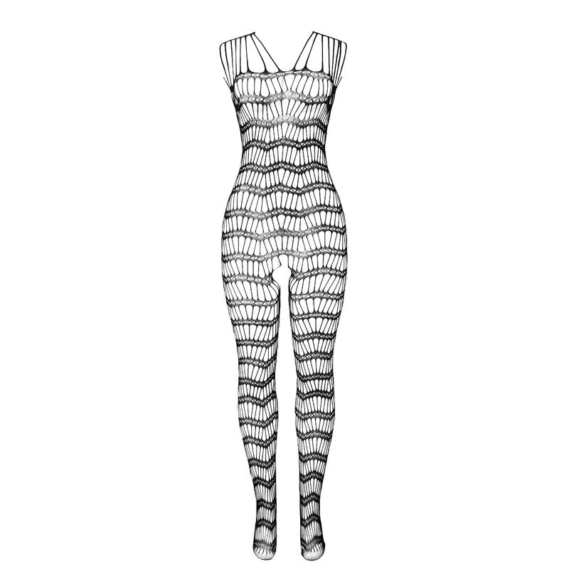 Bodystocking a Rete Senza Cavallo Subblime — Nero Taglia Unica