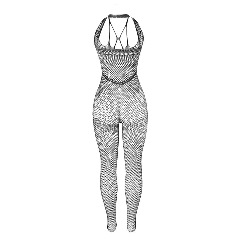 Bodystocking a Rete Lungo Subblime 951788 — Nero, Taglia Unica