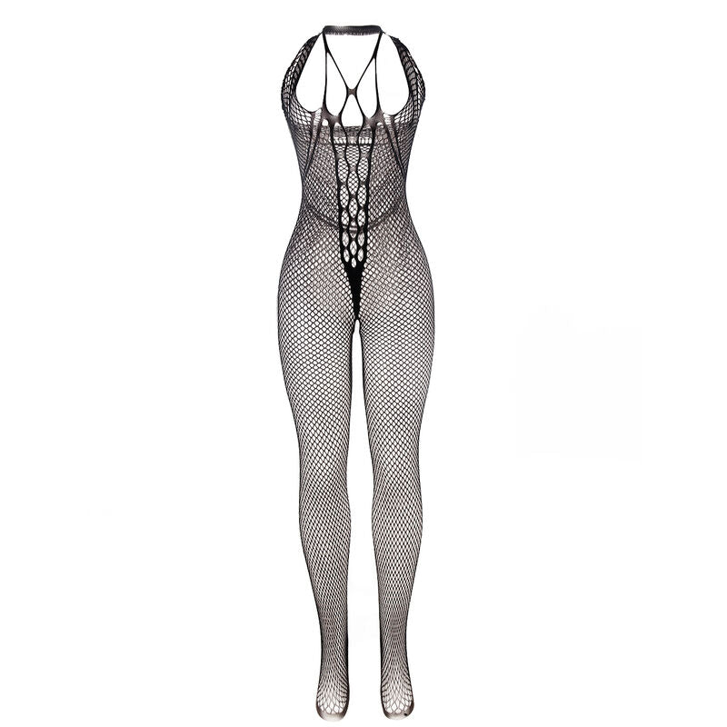 Bodystocking a Rete Lungo Subblime 951788 — Nero, Taglia Unica