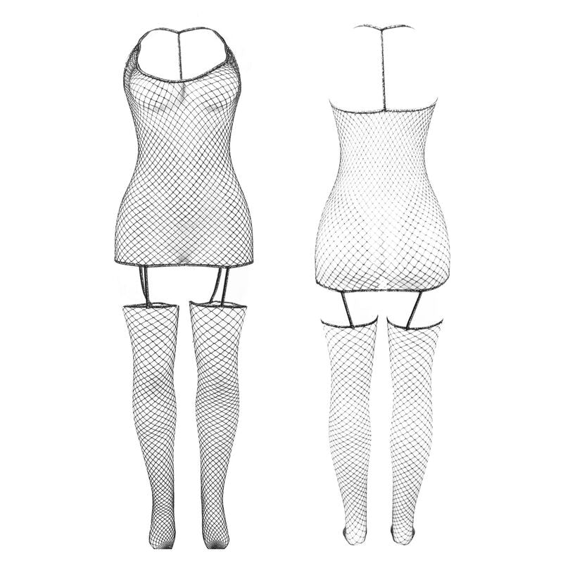 Bodystocking a Rete Lucido Subblime 951955 — Taglia Unica