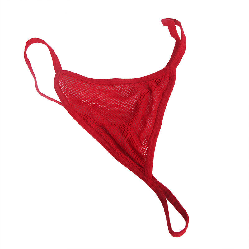 Bodystocking a Rete con Guanti e Strass Subblime — Rosso