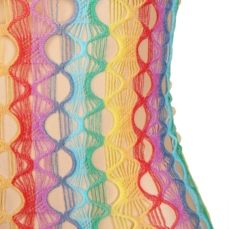 Vestito a Rete Spalle Nude Subblime — Taglia Unica, Arcobaleno