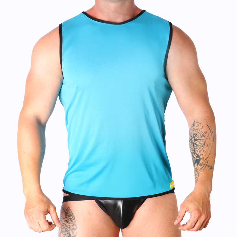 Maglietta Uomo MACHO UNDERWEAR Sportiva — Blu