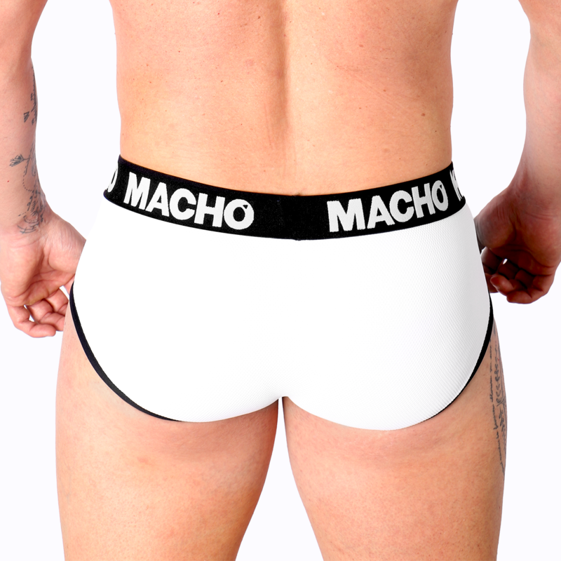 Slip Uomo Lycra Macho MS30BL — Bianco, Taglia L