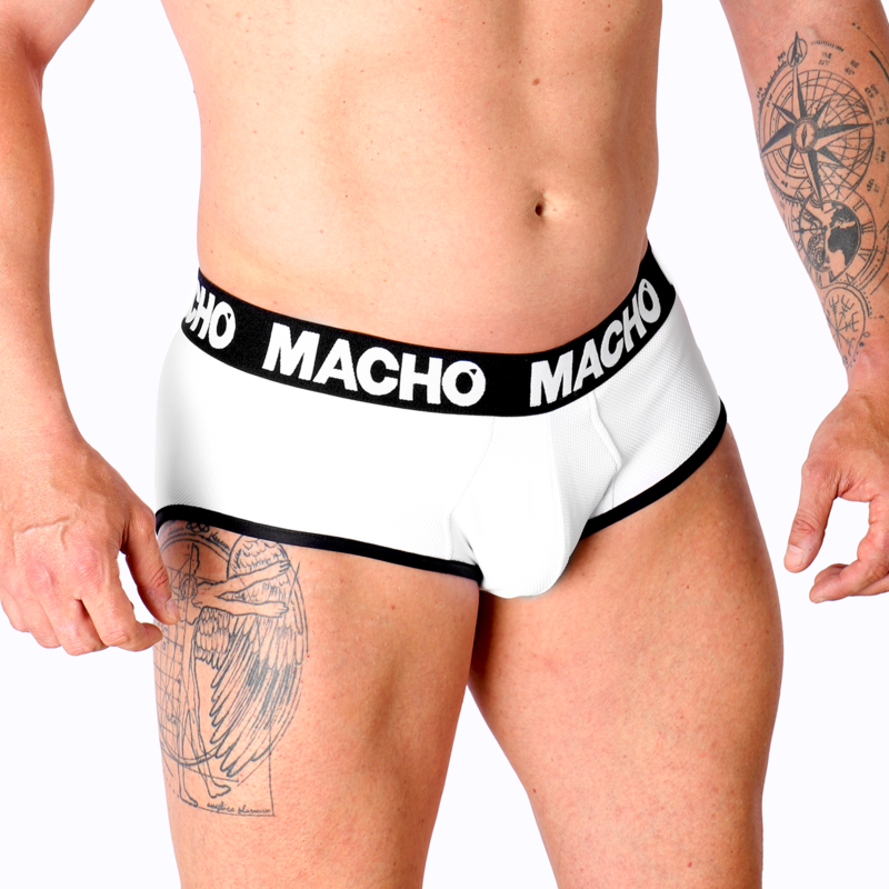Slip Uomo Lycra Macho MS30BL — Bianco, Taglia L