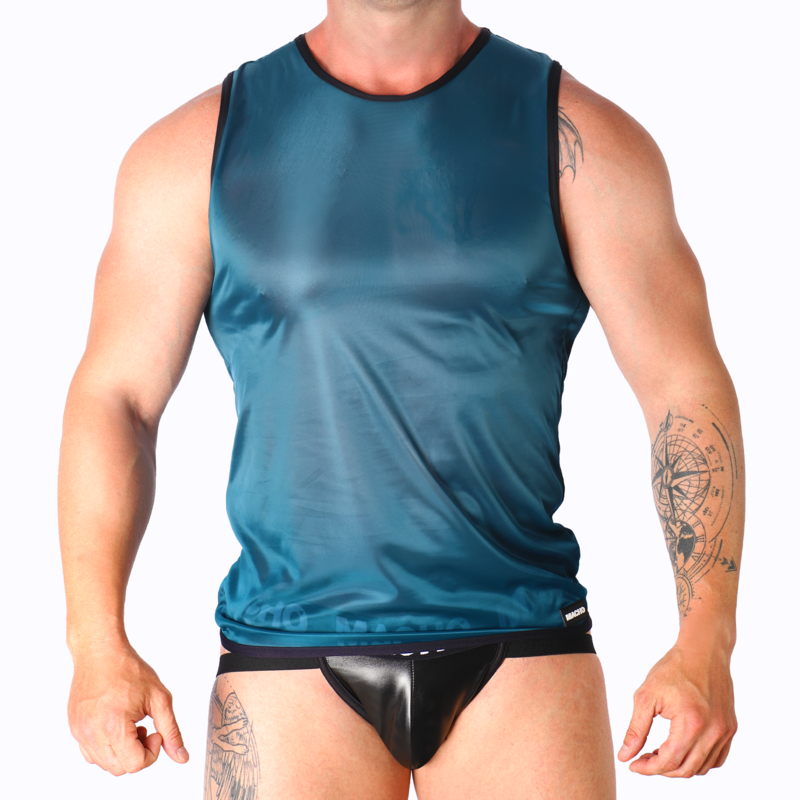 T-Shirt Sportiva Macho — Poliammide Viscosa, Verde L/XL