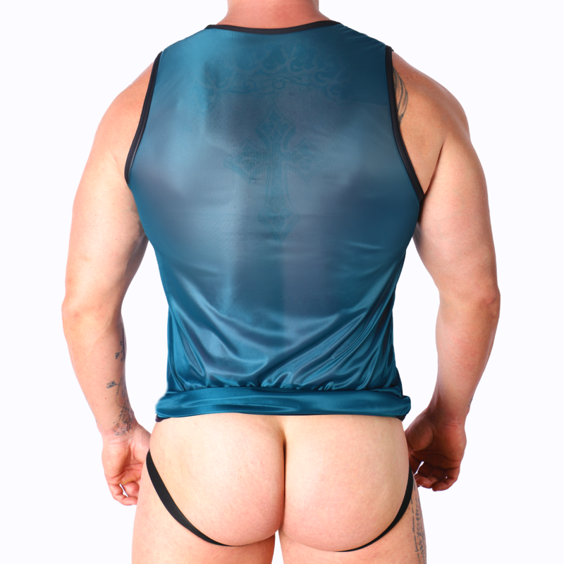 T-Shirt Sportiva Macho — Poliammide Viscosa, Verde L/XL