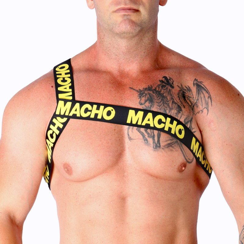 Pettorina Elastica Romana Macho Underwear — L/XL, Gialla
