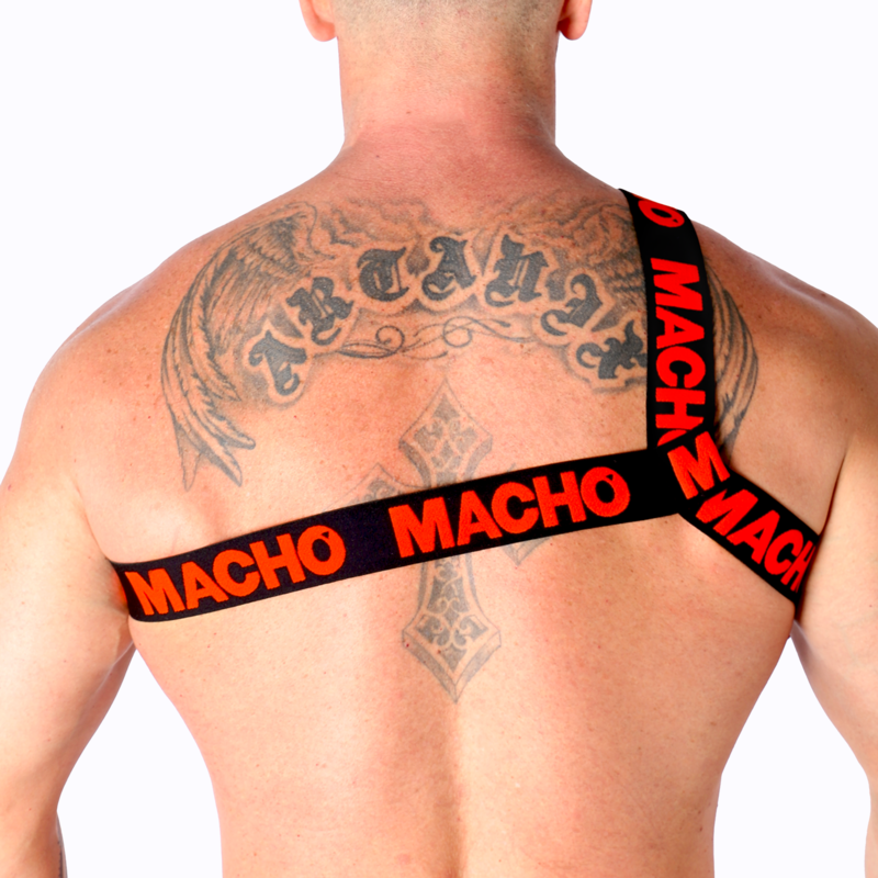 Pettorina Elastica Macho Underwear Romana — Rossa L/XL