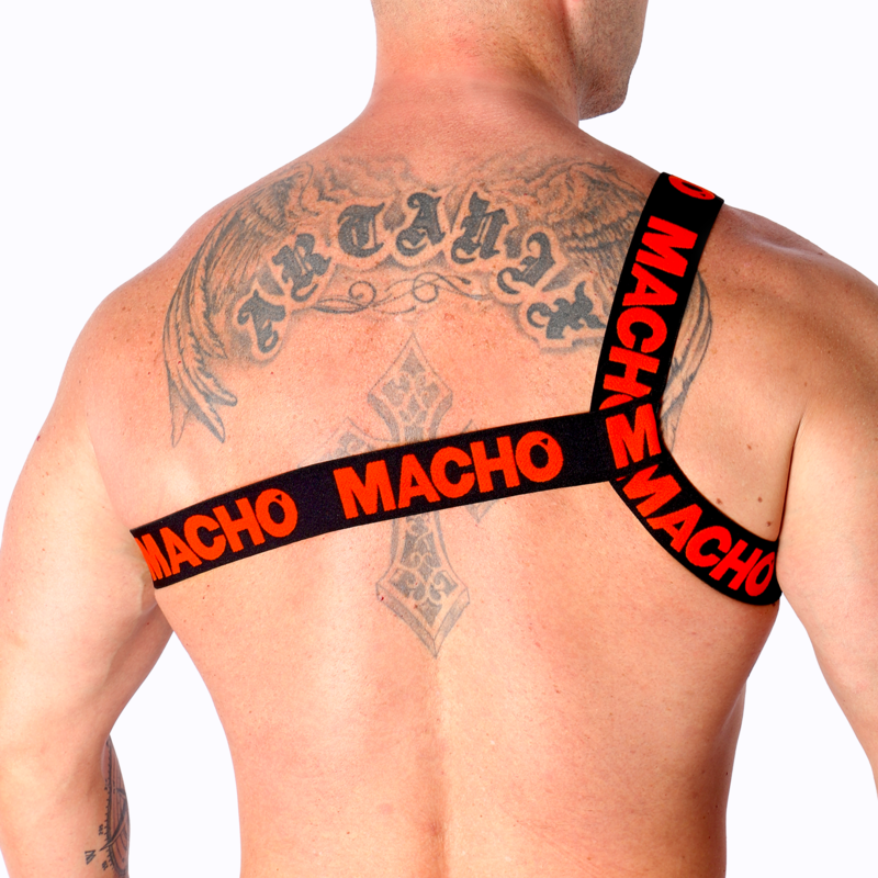 Pettorina Elastica Macho Underwear Romana — Rossa L/XL
