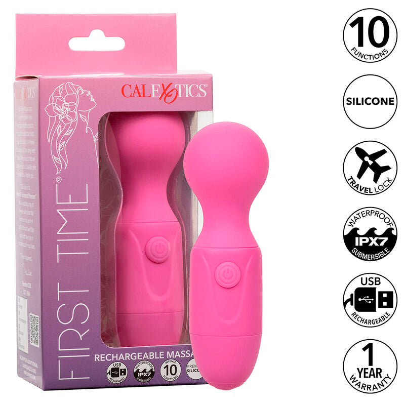 Vibratore Ricaricabile 10 Modalità Calexotics First Time — Rosa