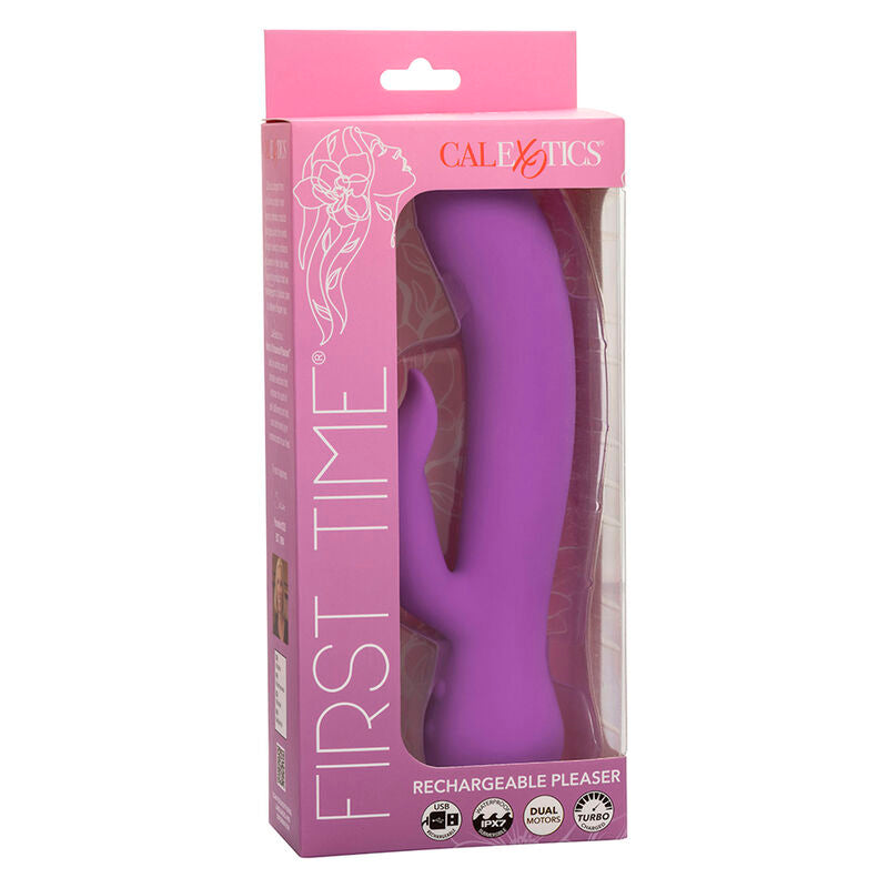 Vibratore Rabbit Ricaricabile Calexotics First Time Pleaser — Viola