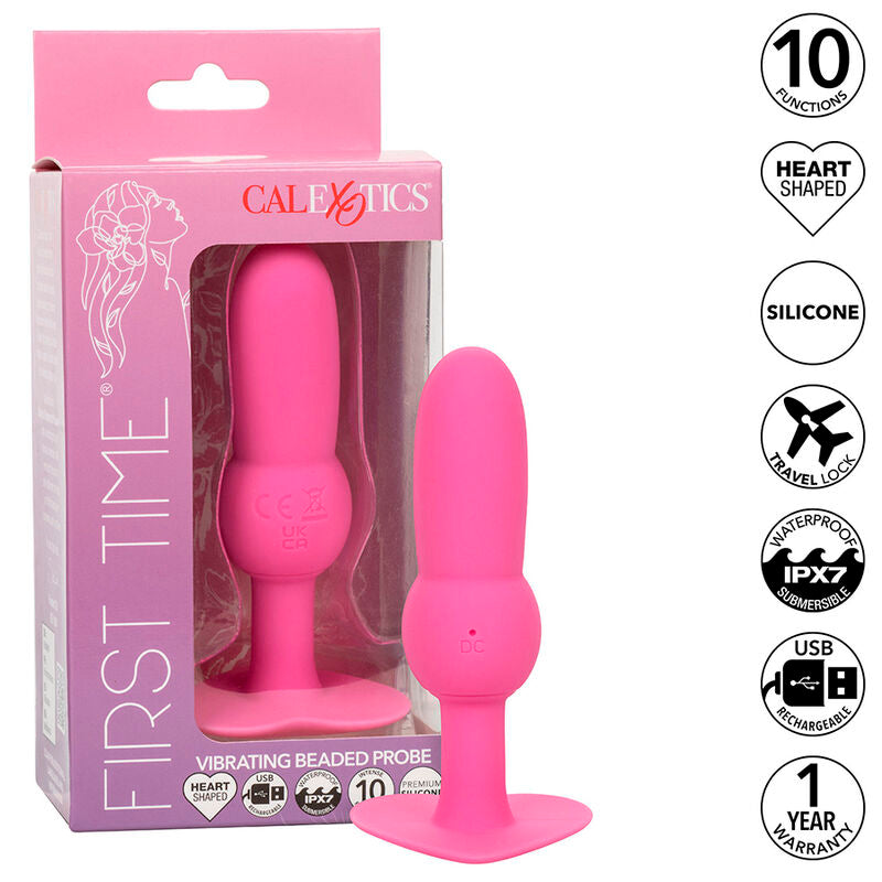 Plug Anale Vibrante Calexotics First Time Beaded — 10 Funzioni