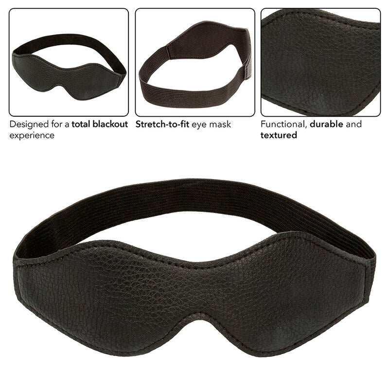 Benda per Occhi BDSM Calexotics Nocturnal — PVC Nero