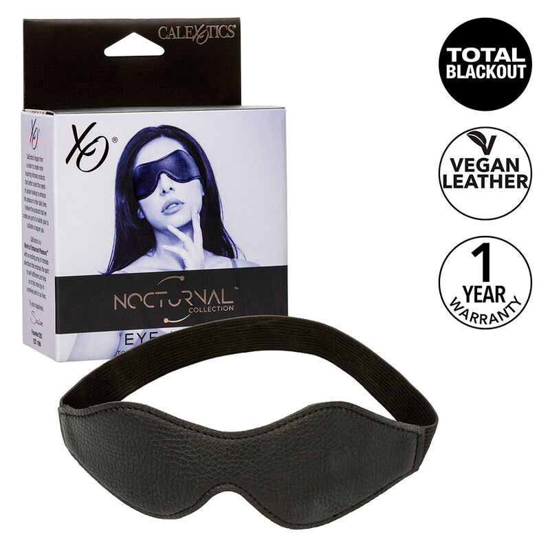 Benda per Occhi BDSM Calexotics Nocturnal — PVC Nero