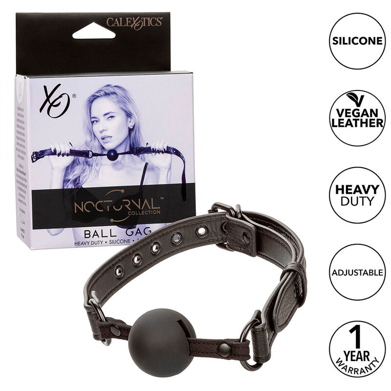 Bavaglio a Sfera BDSM Calexotics Nocturnal — Silicone Nero