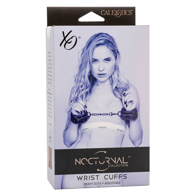 Manette BDSM in Pelle Calexotics Nocturnal — Regolabili, Nere
