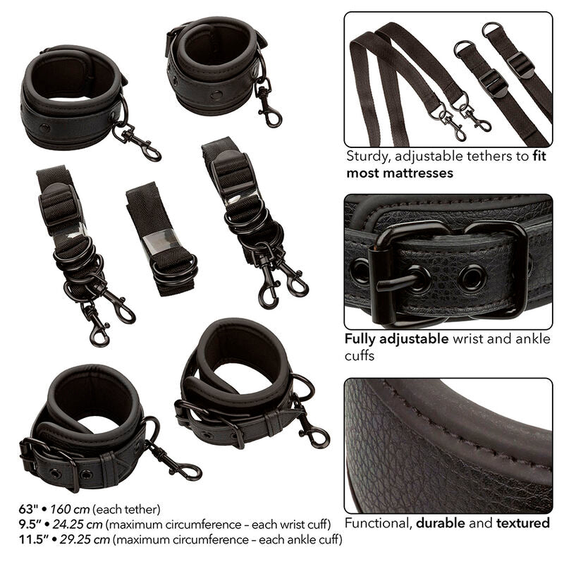 Kit Bondage Letto Calexotics Nocturnal — Cinghie Regolabili
