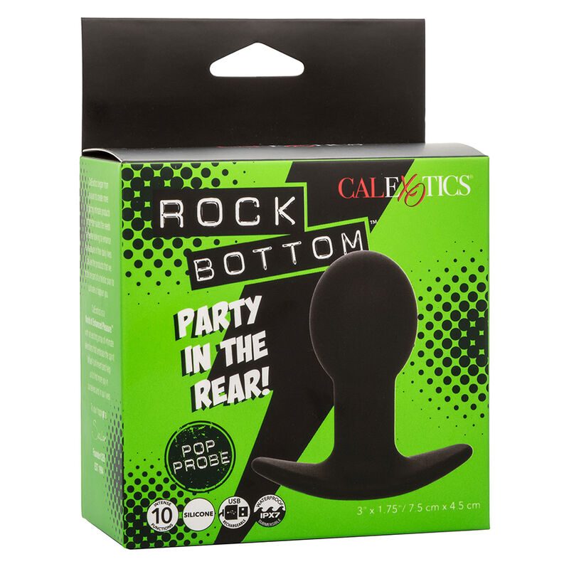 Plug Anale Vibrante Calexotics Rock Bottom — Silicone, 10 Modalità