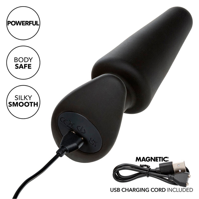 Plug Anale Vibrante Calexotics Rock Bottom — Silicone, 10 Funzioni