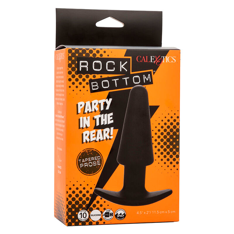 Plug Anale Vibrante Calexotics Rock Bottom — Silicone, 10 Funzioni