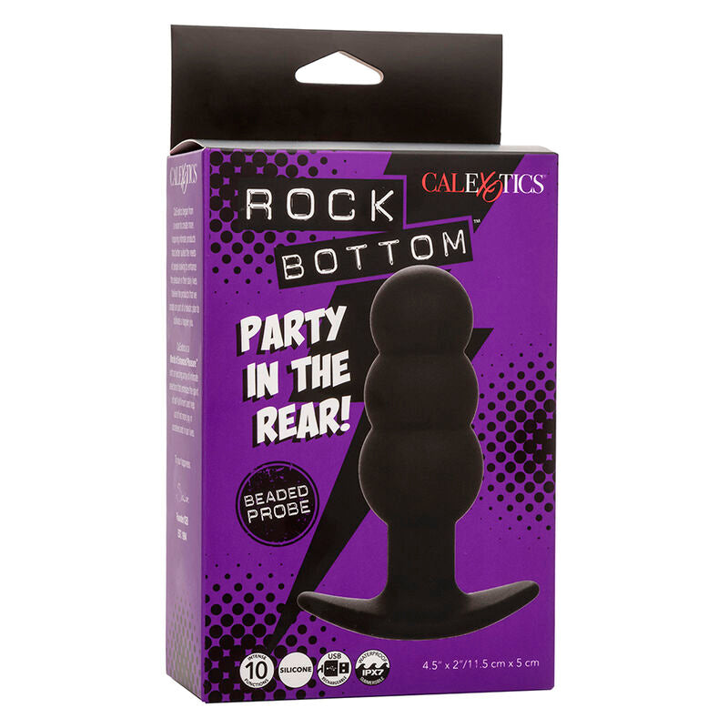Plug Anale Vibrante a Perline Calexotics Rock Bottom — 10 Modalità