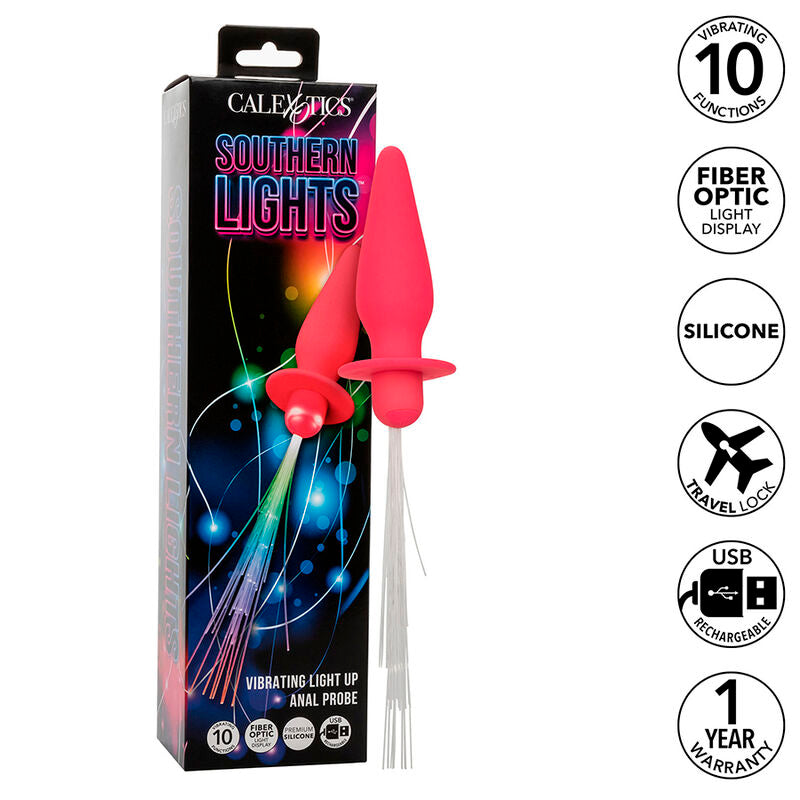 Plug Anale Vibrante Luminoso Calexotics Southern Lights — 10 Modalità