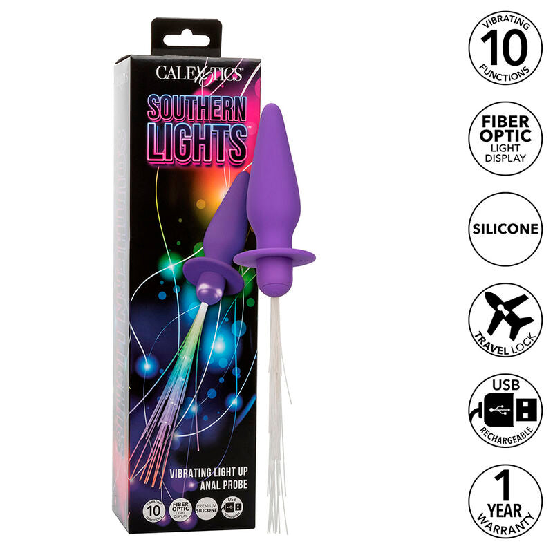 Plug Anale Vibrante LED Calexotics Southern Lights — 10 Funzioni