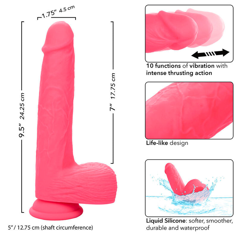 Dildo Realistico Vibrante con Spinta Calexotics Studs — 17,75 cm