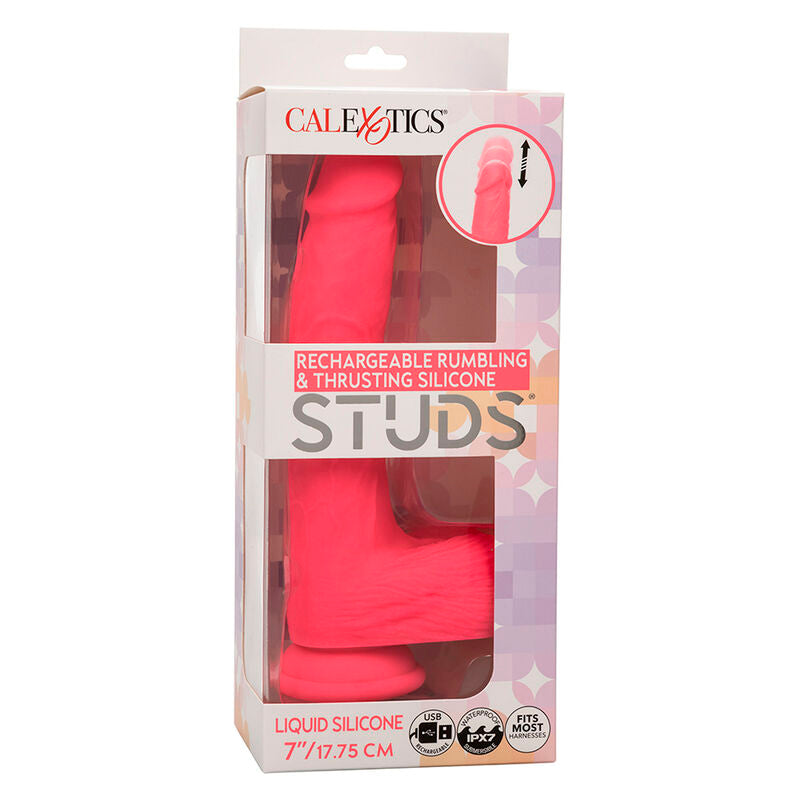 Dildo Realistico Vibrante con Spinta Calexotics Studs — 17,75 cm
