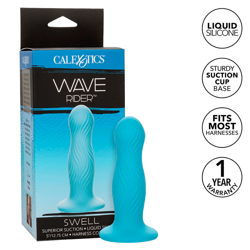 Plug Anale Calexotics Wave Rider Swell — Silicone, Blu