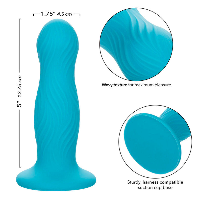 Plug Anale Calexotics Wave Rider Swell — Silicone, Blu