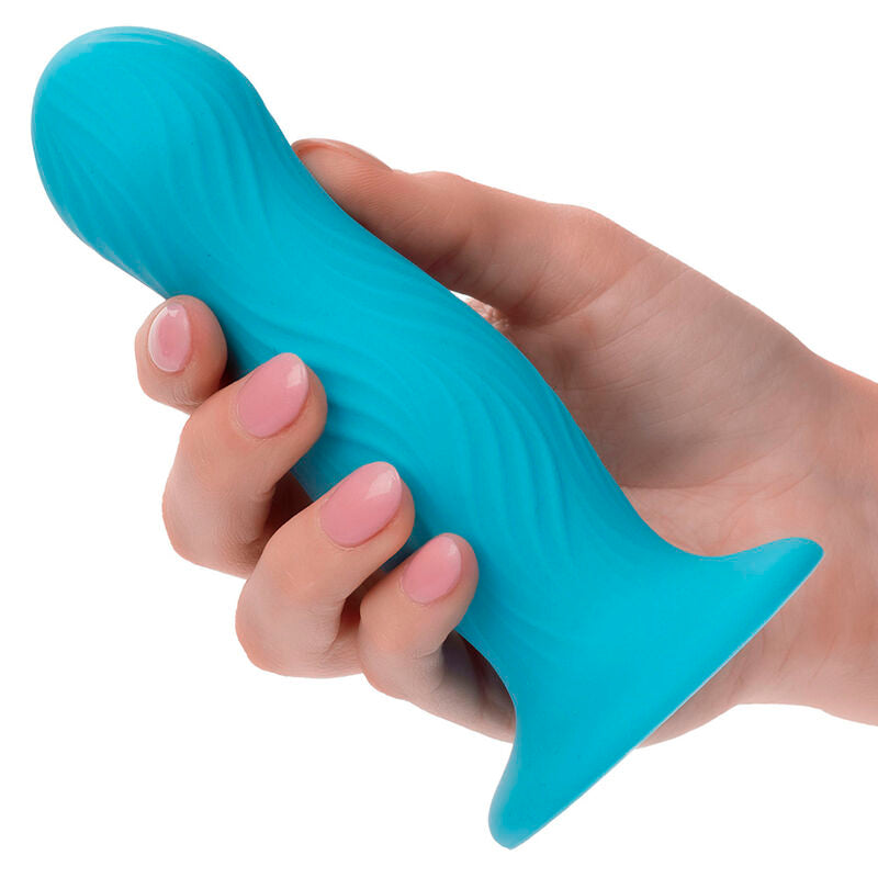 Plug Anale Calexotics Wave Rider Swell — Silicone, Blu