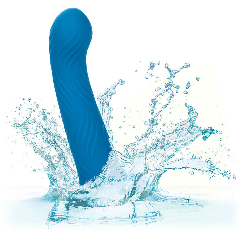 Plug Anale Ondulato Calexotics Wave Rider Ripple — Silicone, Blu