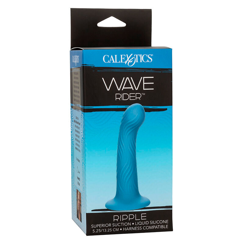 Plug Anale Ondulato Calexotics Wave Rider Ripple — Silicone, Blu