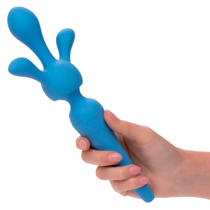 Vibratore Wand Calexotics Couture Kit — 10 Vibrazioni, Blu