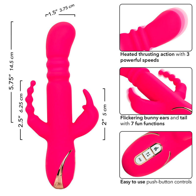 Vibratore Rabbit Riscaldato Calexotics Jack Fantasy — Silicone