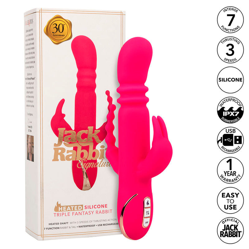 Vibratore Rabbit Riscaldato Calexotics Jack Fantasy — Silicone