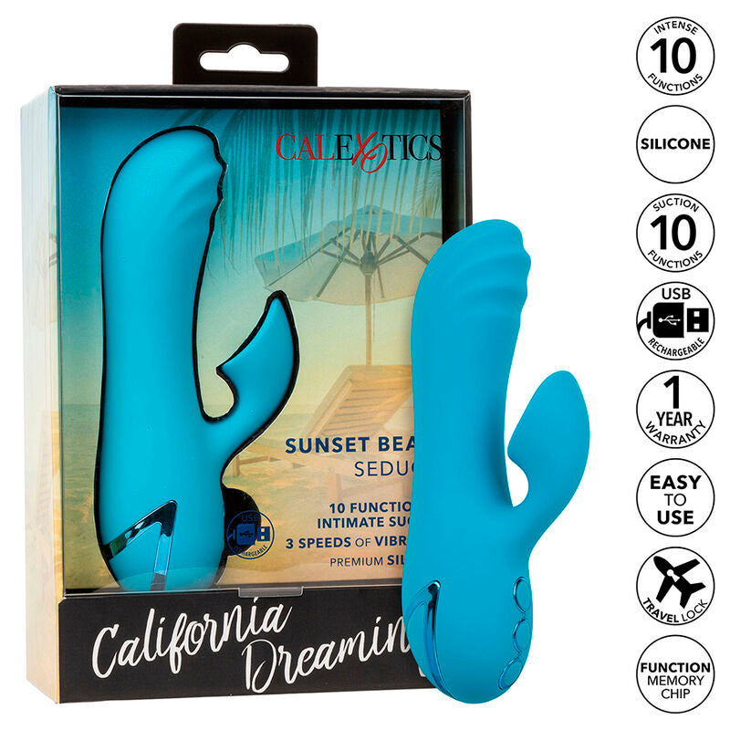 Stimolatore Calexotics Sunset Beach Seducer 10 Funzioni — Blu