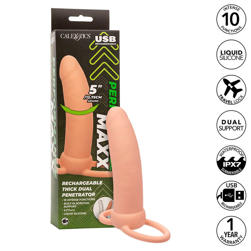 Guaina Fallica Vibrante Calexotics Maxx Thick — 10 Modalità