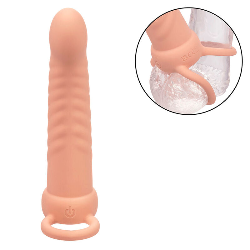 Guaina Fallica Vibrante Doppia Calexotics Maxx Ribbed — 10 Modalità