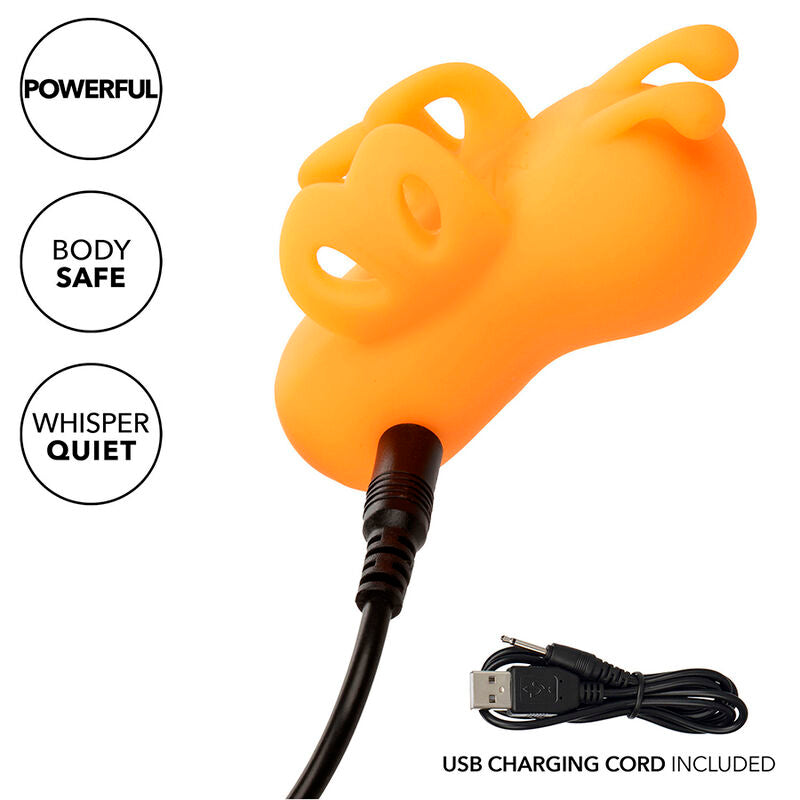 Stimolatore Dita Calexotics Neon Vibes Buzzing Vibe — Arancione
